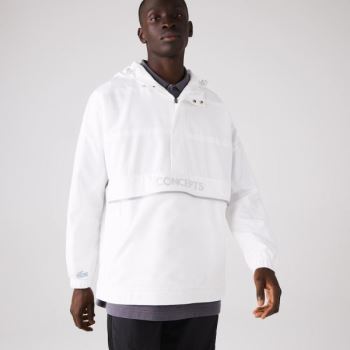 Lacoste CONCEPTS Collaboration Crocodile Print Windbreaker - Větrovky Pánské Bílé | CZ-hm6PSE